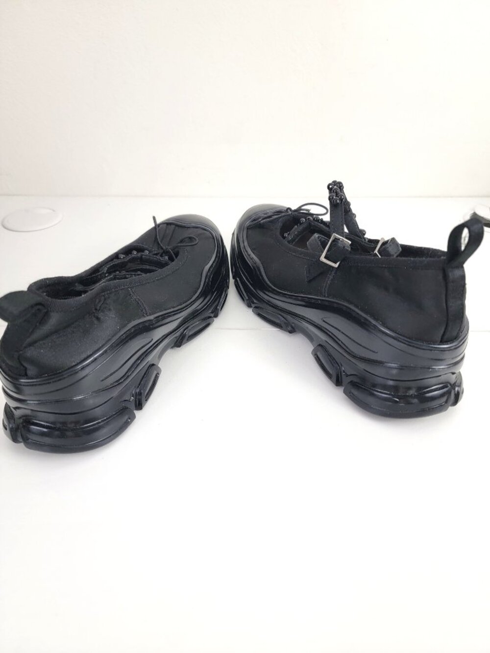 Double Standard Ballet Sneakers in Black with Pearls 39 8.5 - Picture 5 of 9